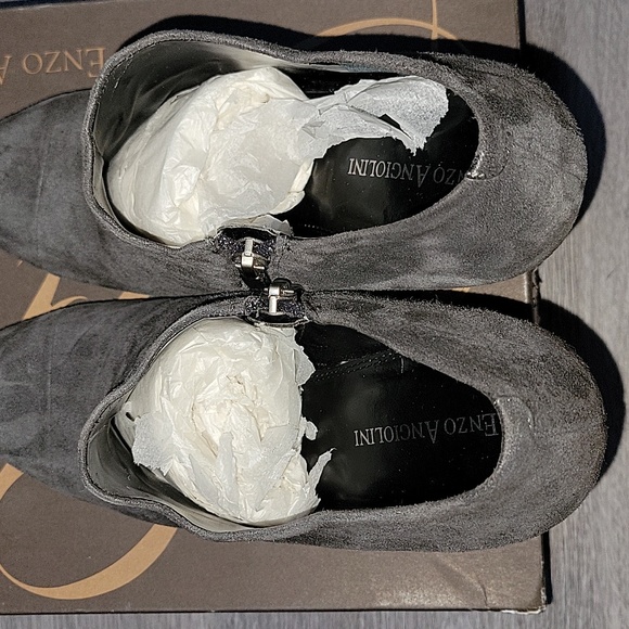 Enzo Angiolini Dark Grey Suede Booties - Picture 7 of 14